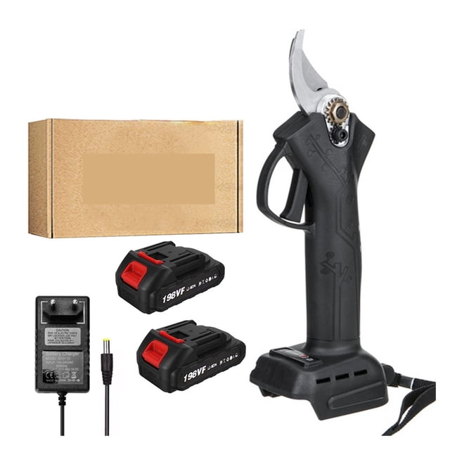 4 Gears Electric Pruner Brushless Pruning Shears Cordless Pruner Lithium Powered Fruit Tree Bonsai Pruning With 2 Battery ,Less Effort