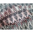 thumbnail image 4 of oneOone Silk Tabby Fabric Ogee Ikat Printed Fabric 1 Yard 42 Inch Wide, 4 of 4