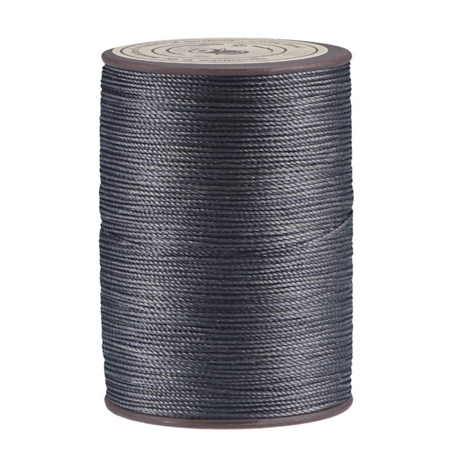 Unique Bargains Fil Ciré en Polyester Gris Foncé, 137 Verges