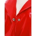 thumbnail image 5 of Sxiwei Robe Courte Moulante en Similicuir pour Femme, Décolleté en V Profond, Sans Manches, Robe de Soirée pour Boîte de Nuit, Rouge, TG, 5 of 5