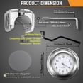thumbnail image 4 of Arealer Universal Motorcycle Handlebar Meter Clock Waterproof Replacement for Motorcycles Bicycles 22mm-25.4mm7/8 ''- 1'' Handlebars Black Shell Black Dial Clock, 4 of 7