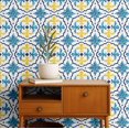 thumbnail image 2 of S4sassy Self Adhesive Wallpaper, Classic Block Tile Wallpaper, Blue Removable DIY Vinyl Tile Pattern Wall Covering, Peel and Stick Contact Paper for Entryway wall, Kitchen Backsplash-25"x240", 2 of 9