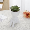thumbnail image 5 of Cute Figure Ceramic Doll Flower Pot - Creative Planter for Home and Office Decoration, 5 of 5