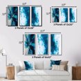thumbnail image 4 of Designart "Blue Onyx Marble Essence" Abstract Framed Wall Art Set Of 3 - Teal Abstract Frame Gallery Wall Set For Home Decor, 4 of 6