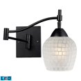 thumbnail image 1 of ElkGroup International 10151/1DR-WHT-LED Celina Applique à Bras Oscillant 1 Lumière en Rouille Foncée et Verre Blanc - LED, 1 of 2