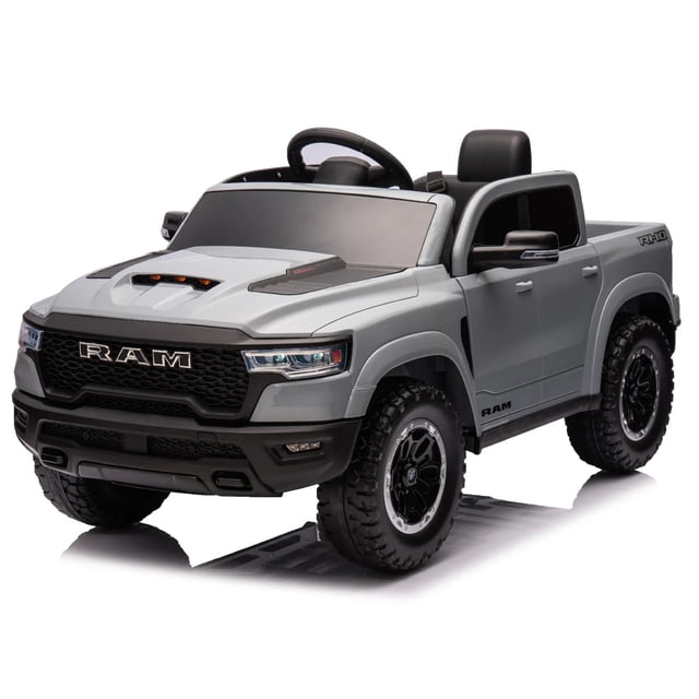 VOLTZ TOYS Licensed RAM 24V Ride-On Truck for Kids Ages 3+, Electric Vehicle with Parent Remote Control, LED Lights, MP3, Cargo Storage, Dual Speed, Suspension - Gift for Kids