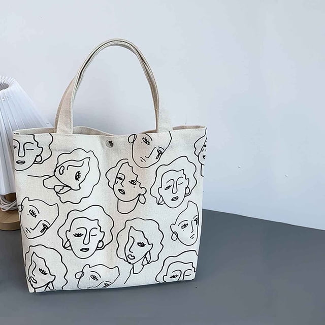 EGNMCR Organisateurs et Rangement de Garde-Robe, Malles de Rangement et Sac Nouveau Sac à Riz Portable Littéraire Mignon Sac à Main de Sortie Sac Boîte à Lunch Sac bento Rangement