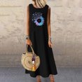 thumbnail image 2 of RKSTN Robes pour Femmes 2023 Mode Été Décontracté Col Rond Sans Manches Jupes Maxi Poches Vacances Couleur Unie Plage Longue Robe avec Imprimé Graphique, 2 of 4