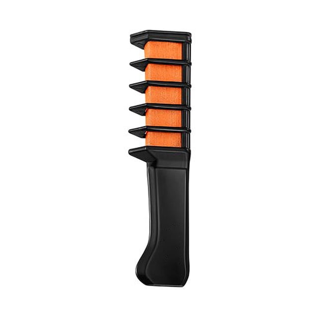 Graflsoa 5-Slot Temporary Hair Chalk Comb - Vibrant Orange, Quick-Dry, Easy Wash, 12 Blendable Colors for Creative Styling