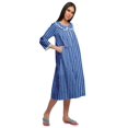 thumbnail image 3 of Moomaya Chemise de Nuit en Coton pour Femmes Imprimée à Col Rond avec Patte de Boutonnage, 3 of 6