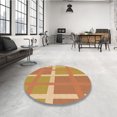 thumbnail image 4 of Ahgly Company Tapis de Zone Carré Orange Lavable en Machine, 5 Pieds Carré, 4 of 7