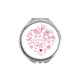 thumbnail image 1 of Saint Valentin Rouge Coeur en Forme d'Ange Main Miroir Compact Rond Portable Poche Verre, 1 of 3