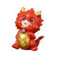 thumbnail image 4 of Resin Chinese Dragon Statue Souvenirs Cute for Bookshelf Entryway Home Decor B, 4 of 8