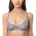 thumbnail image 1 of Wingslove Soutien-Gorge Léger Balconnet à Armatures Demi-Bonnet 1/2 pour Femmes Non Doublé Transparent Soutien-Gorge, 1 of 6