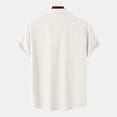 thumbnail image 4 of Besolor Mens Summer Short Sleeve Shirts Collared Button down Shirts Big and Tall Casual Solid Color Beach Shirts Tops, 4 of 6