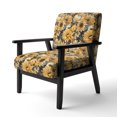 thumbnail image 3 of Designart « Sunny Rustic Sunflower Field I » Fauteuil d'Appoint Rembourré Jaune à Motif Floral - Fauteuil de Style Cottage pour Salon, 3 of 7