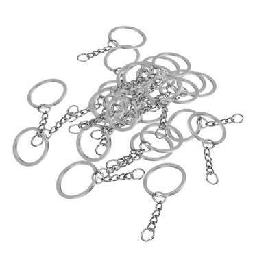 Abbracc 20x Anneaux de Porte-Clés Fendus avec Chaîne et Anneaux de Saut en Vrac pour Artisanat