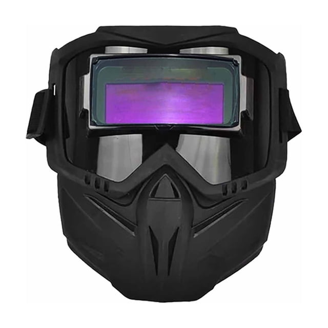 Auto Darkening Welding Full Face Arc Shield with Large View Lens for Infrared Heat Insulation Eye Gear