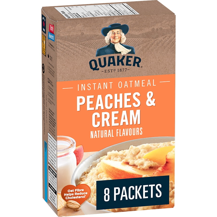 Quaker Gruau instantané Saveur Pêches et crème