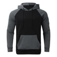 thumbnail image 4 of Male Casual Solid Two Wool Suits for Men Slim Fit Piece Suit Zipper Pocket Men Slim Suit Set Raglan Sleeve Hoodies Drawstring Man Dress Suit Zipper Pocket Pants Set, 4 of 8