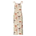 thumbnail image 4 of LOVZFMLL Women's Jumpsuit, Printed Summer Sleeveless Backless Loose Long Romper Beige, XL, 4 of 5