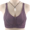 thumbnail image 2 of Timegard Bras for Women No Underwire Front Closure Zipper Lace Bras Comfort Full Coverage Everyday Bra, 2 of 7
