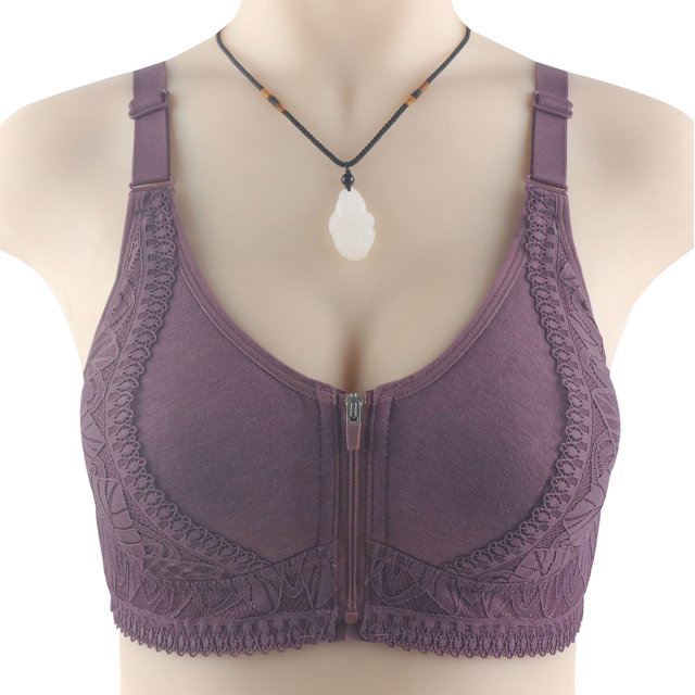 Pntutb Plus Size Clearance!Casual Sexy Front Button Shaping Cup Shoulder Strap Underwire Bra Plus Size Extra-Elastic Wirefree