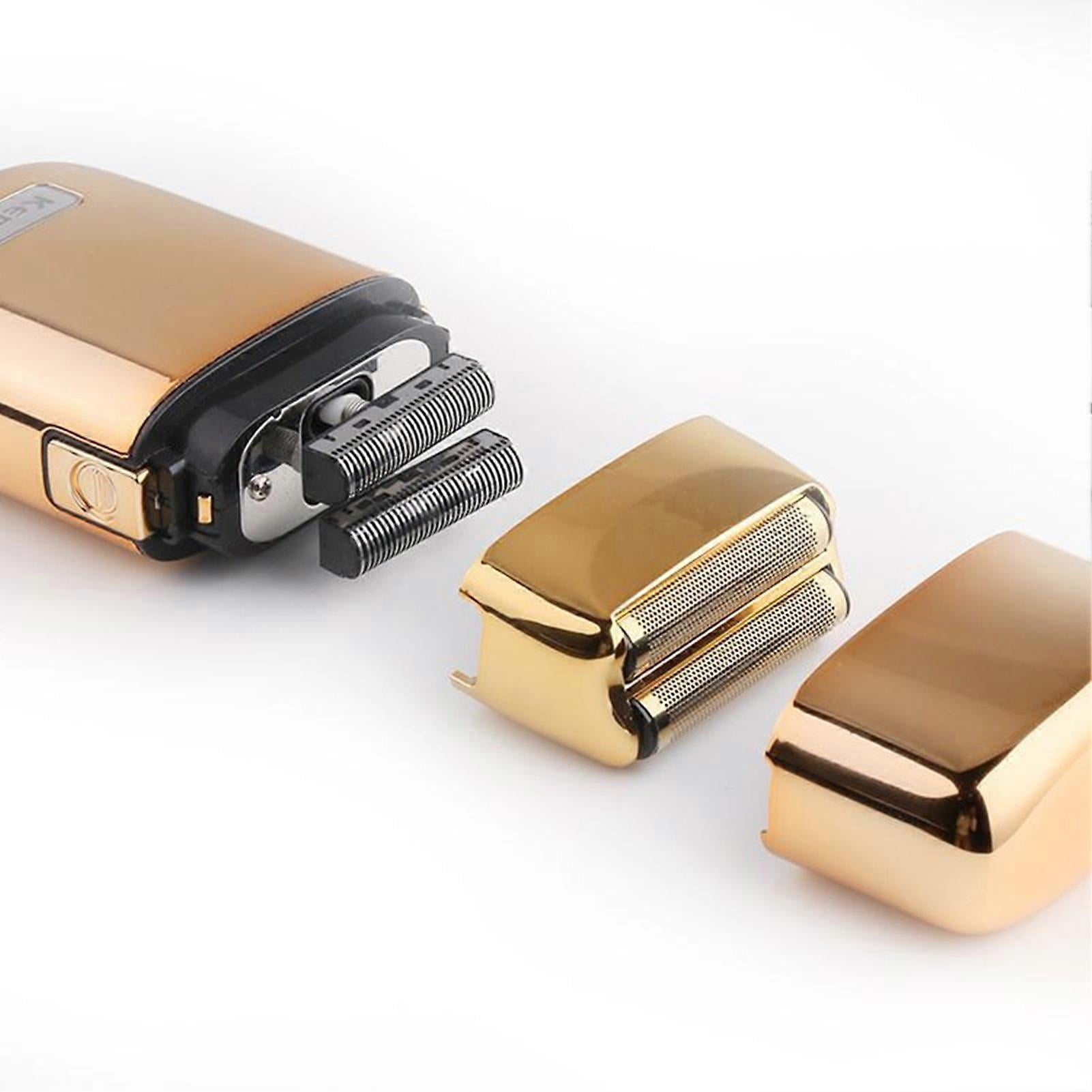 Compatible Kemei Electric Shaver Metal Body Reciprocating Shaver Head Shaver USB Charging KM-TX1 Silver_Perfect Gift