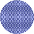 thumbnail image 1 of Ahgly Company Tapis Rond Lavable en Machine Intérieur Jeans Transitionnels Bleu, 4 Pieds Rond, 1 of 7
