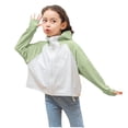 thumbnail image 1 of Dealovy Girls Hoodies Sweatshirts Long Sleeve Summer Sun Protection Jackets Full Zip Color Block Baby Clothes, 1 of 3