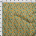 thumbnail image 3 of oneOone Viscose Chiffon Fabric Leaves & Floral Block Print Fabric BTY 42 Inch Wide, 3 of 4