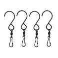 thumbnail image 2 of Crochets Pivotants en Acier Inoxydable pour Suspendre des Objets Rotation à 360 Degrés Noir 10 Pcs, 2 of 8
