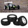 thumbnail image 1 of RC Tires and Wheel Rims Set, 82MM Durable Strong Grip High Performance RC Rubber Tires  for 1/14 RC Off Road Car Black,White,Green, 1 of 7