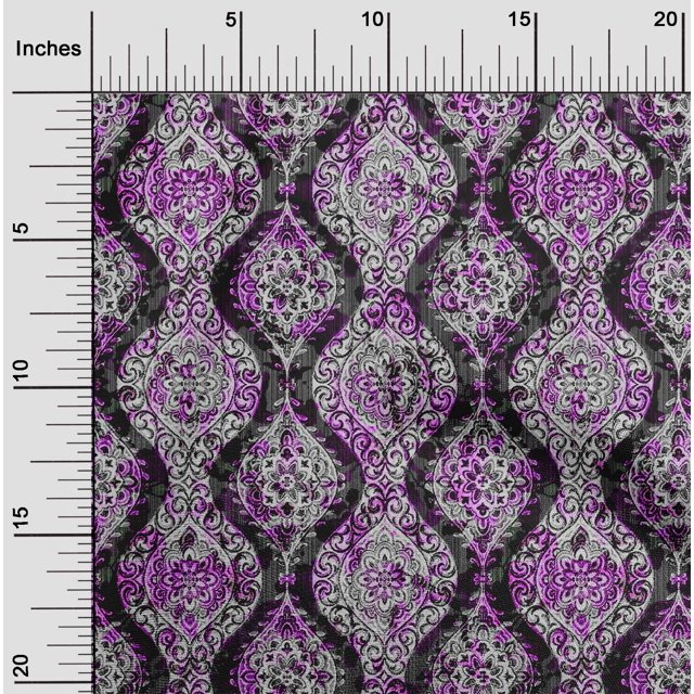 oneOone Georgette Viscose Purple Fabric Block Sewing Craft Projects Fabric Prints By Yard 42 Inch Wide