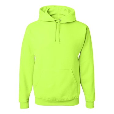 NuBlend Hooded Sweatshirt, L, Safety Green