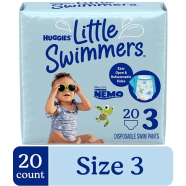 Huggies Little Swimmers Disposable Swim Diapers, Size 3 (16-26 lbs), 20 Ct
