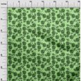 thumbnail image 3 of oneOone Polyester Spandex Mint Green Fabric Leaves & Clover Sewing Material Print Fabric By The Yard 56 Inch Wide, 3 of 5