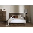 thumbnail image 3 of South Shore Musano Full/Queen Platform Bed with Drawer, in Natural Walnut, 3 of 11