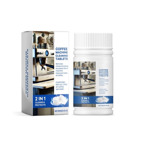Coffee Machine Descaling Tablets, Deep Cleaner for Espresso Makers & Drip Coffee Pots, Removes Limescale & Coffee Oils, Safe for All Brands, Efficient Maintenance