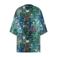 thumbnail image 5 of TIMIFIS Womens Floral Chiffon Kimono Cardigans Loose Beach Cover Up Half Sleeve Tops-Green-2-XXXXXLFall, 5 of 5