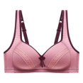 thumbnail image 1 of Cathalem Bralettes for Women Plus Size Full Coverage Lace Underwire Racerback Bra,Pink 38, 1 of 4