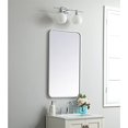 thumbnail image 3 of Elegant Decor MR802036WH 20 x 36 in. Soft Corner Metal Rectangular Mirror, White, 3 of 6