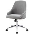 thumbnail image 1 of Pemberly Row Chaise de Bureau Pivotante en Tissu de Lin en Gris/argent, 1 of 1