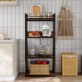 thumbnail image 4 of AKDSteel 4-Tier Bakers Rack, Heavy Duty Freestanding Storage Shelf With Microwave Stand And Protective Barrier, 4 of 7