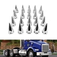 thumbnail image 4 of Spiked Lug Nut Cover, Chrome Lug Nut Caps, ABS Material, Stylish Appearance, Versatile Compatibility, Fit Most Trucks and Trailers, 4 of 7