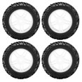 thumbnail image 4 of RC Tires and Wheel Rims Set, 82MM Durable Strong Grip High Performance RC Rubber Tires  for 1/14 RC Off Road Car Black,White,Green, 4 of 7