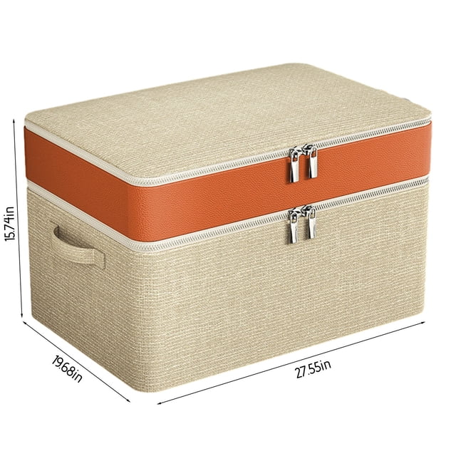 Wardrobe Clothes Organizer Double Layer Zipper Clothes Storage Bag Wardrobe Storage Box Portable Storage Bag Winter Quilt Storage Box Storage Bag Organizer