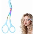 thumbnail image 1 of Eyebrow Trimmer Scissor, 2-in-1 Professional Eyebrow Scissor with Comb, Stainless Steel Precision Eyebrow Cutter, Curved Eye Brow Razor, Portable Hair Removal Makeup Tool for Women and Men .,Blue, 1 of 7