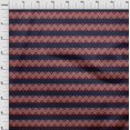 thumbnail image 3 of oneOone Silk Tabby Fabric Floral & Chevron Block Printed Craft Fabric BTY 42 Inch Wide, 3 of 4