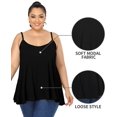 thumbnail image 3 of Débardeur Fluide pour Femme Camisole avec Spaghetti Réglable Casual Cami Débardeur, 3 of 7